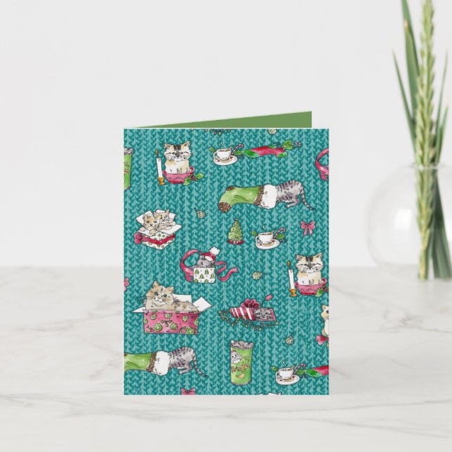 Katzen zu Weihnachten (Vorderseite)