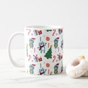Katzen zu Weihnachten Whimsical-Muster Kaffeetasse