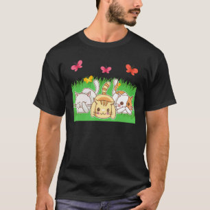 Katzen züchten Kätzchen Schmetterlinge Katze Haust T-Shirt