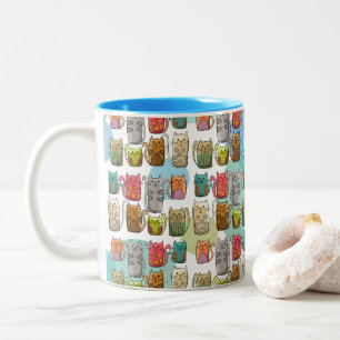 Katzen! Zweifarbige Tasse
