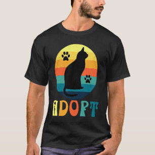 Katzenadoption Vintage Retro Tierheim Tier Adoptie T-Shirt