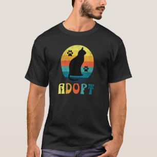 Katzenadoption Vintage Retro Tierheim Tier Adoptie T-Shirt