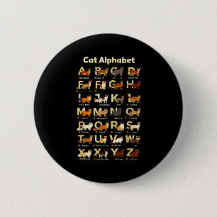 Katzenalphabet lustiger Katzenliebhaber Lehrer Vib Button