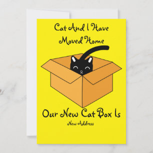 Katzenänderung der Adresskarte Bewegende Zuhause Ankündigung