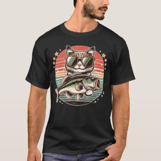 Katzenangeln Lustige eensoddlers Fisch Fischer vin T-Shirt
