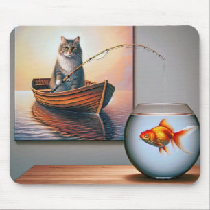 Katzenanstrich mit Goldfish Mousepad