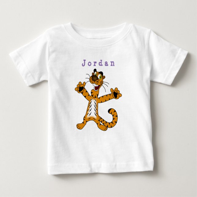 Katzenanzug lustig , Katzentiger . Babybodyanzug Baby T-shirt (Vorderseite)