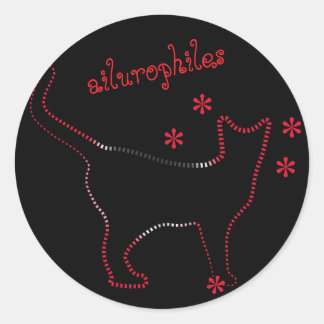 Katzenart ailurophiles runder aufkleber