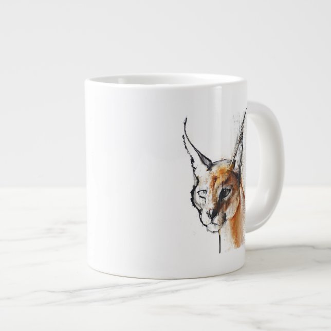 Katzenartig Jumbo-Tasse (Vorderseite Rechts)