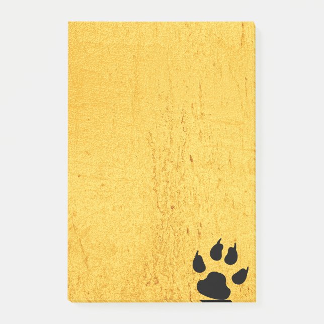 Katzenartiger Abdruck Post-it Klebezettel (Vorderseite)