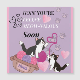 "KATZENARTIGES MeOw-valentes Magnetkarten Magnetkarte