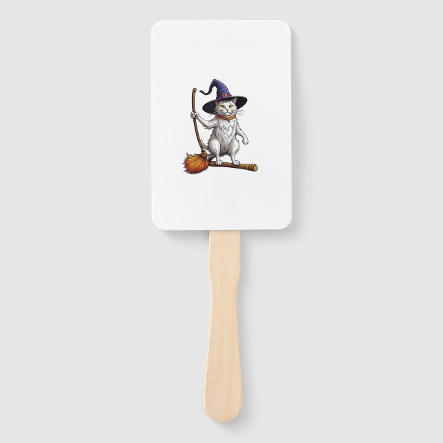 Katzenassistent Halloween Hexenkatze Mystische Kat Fächer (Vorderseite)