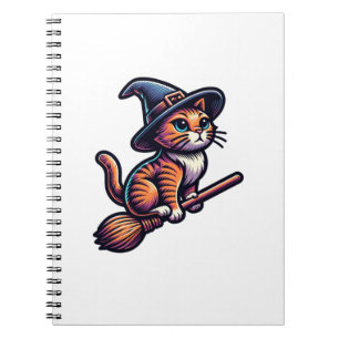 Katzenassistent Halloween Hexenkatze Mystische Kat Notizblock