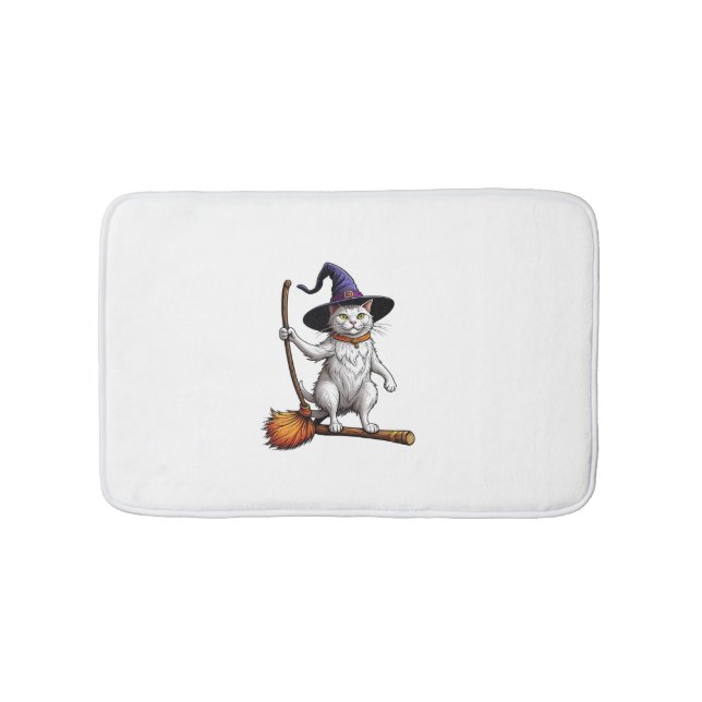 Katzenassistent Halloween Hexenkatzen - Katzenlieb Badematte (Vorderseite)