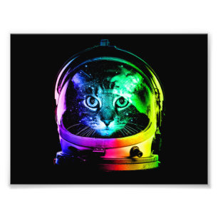 Katzenastronaut Fotodruck