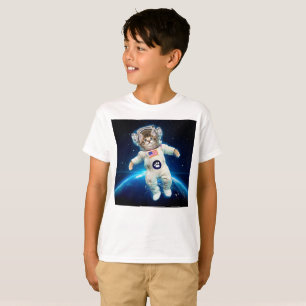 Katzenastronaut im Weltraum T-Shirt
