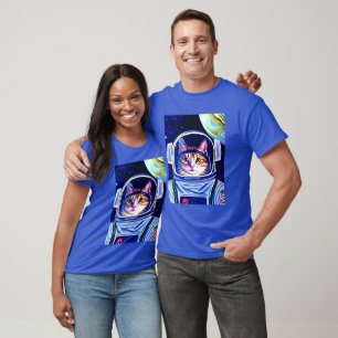 Katzenastronaut im Weltraum T-Shirt