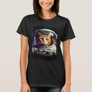 Katzenastronaut Katze Astronaut Weltraum Illustrat T-Shirt