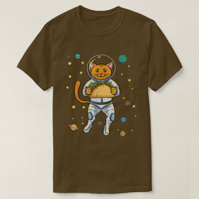 Katzenastronaut mit TACO  T-Shirt (Design vorne)