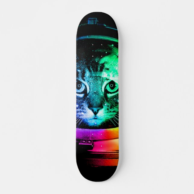 Katzenastronaut Skateboard (Vorne)