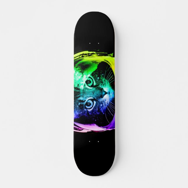 Katzenastronaut Skateboard (Vorne)