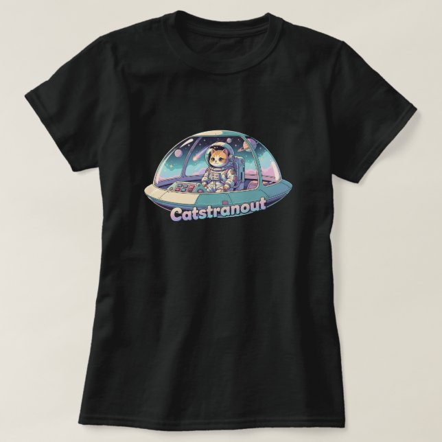 Katzenastronaut T-Shirt (Design vorne)
