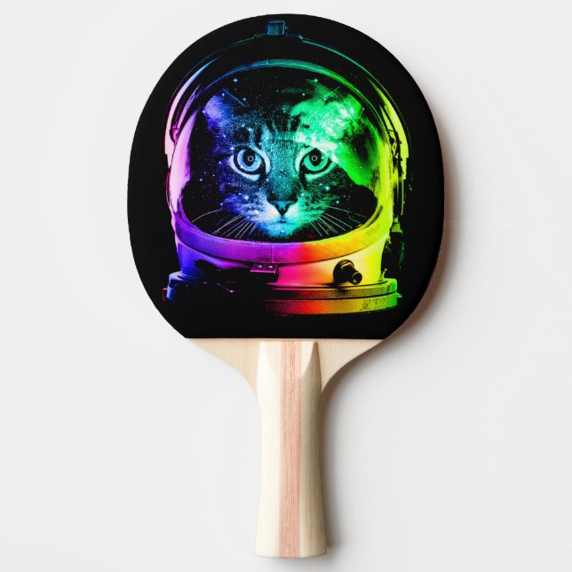 Katzenastronaut Tischtennis Schläger (Vorderseite)