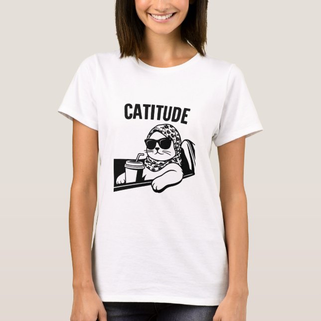 Katzenattitüde T-Shirt (Vorderseite)