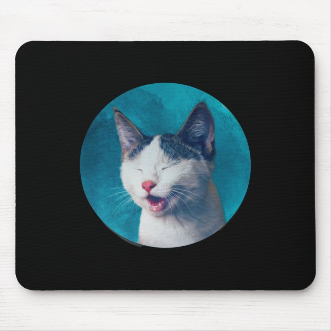 Katzenaufkleber  mousepad (Vorne)