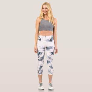 Katzenaugen Hoher Katzenkapsel Capri Leggings