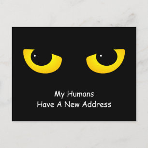 Katzenaugen Meine Leute haben eine neue Adresse Ankündigungspostkarte