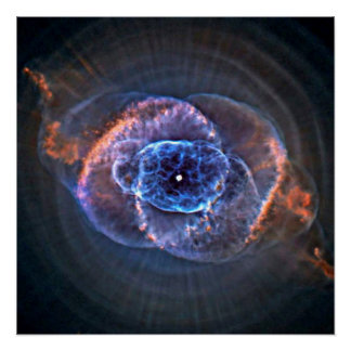 Katzenaugen-Nebel (NGC 6543) sphärische Blase Poster