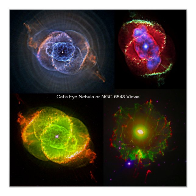 Katzenaugen-Nebel oder NGC 6543 Ansichten Poster (Vorderseite)