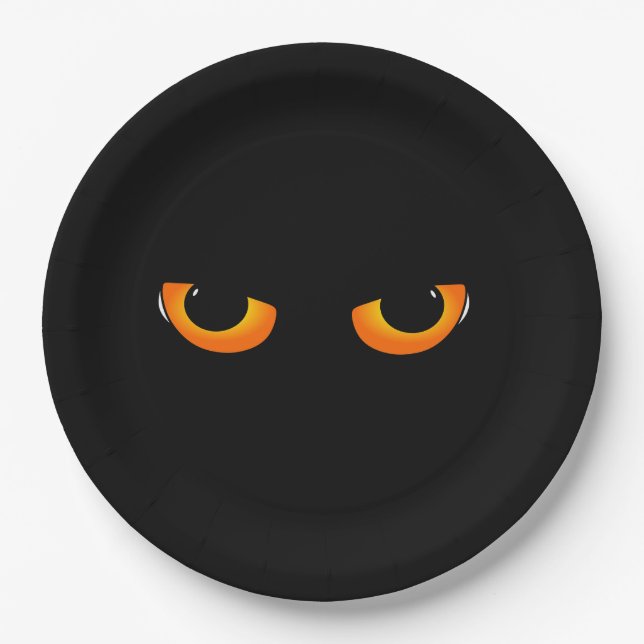 Katzenaugen Pappteller (Vorderseite)