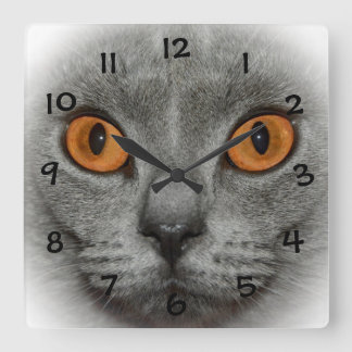 Katzenaugen Quadratische Wanduhr