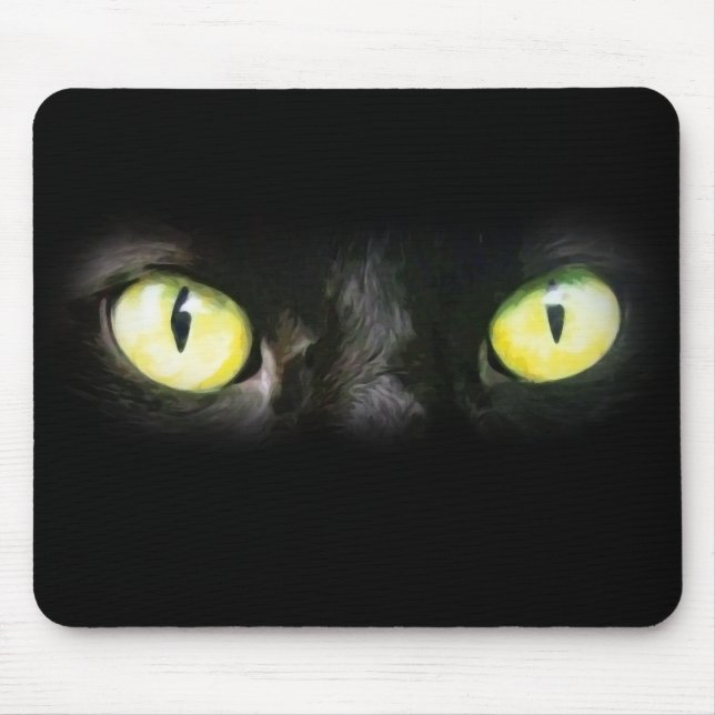Katzenaugen-, Schwarz-und Gelb-Starren Mousepad (Vorne)