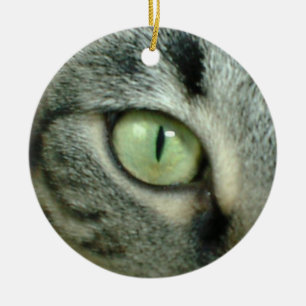 "KATZENAUGEN" WEIHNACHTSDEKORATION KERAMIKORNAMENT