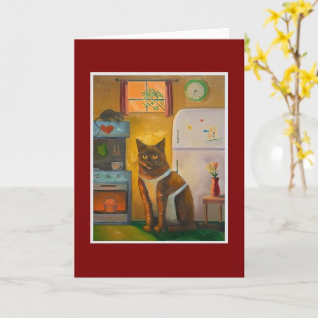 Katzenbackmuffin in der Hütte Küche Karte (Gelbe Blume)