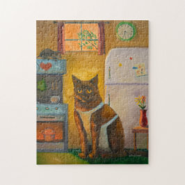 Katzenbackmuffin in der Hütte Küche Puzzle