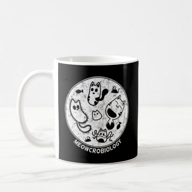 Katzenbakterien-Mikrobiologie Meowc Kaffeetasse (Links)