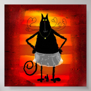 Katzenballerina Poster