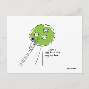 Katzenbaumpostkarte Postkarte
