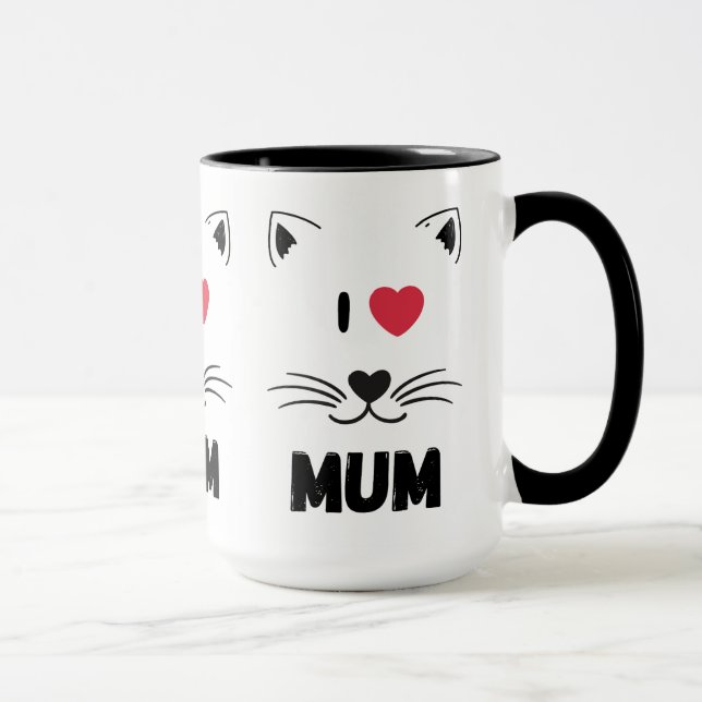 Katzenbecher Ich liebe Mutti Tasse (Rechts)