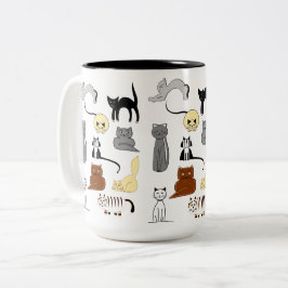 Katzenbecher Zweifarbige Tasse