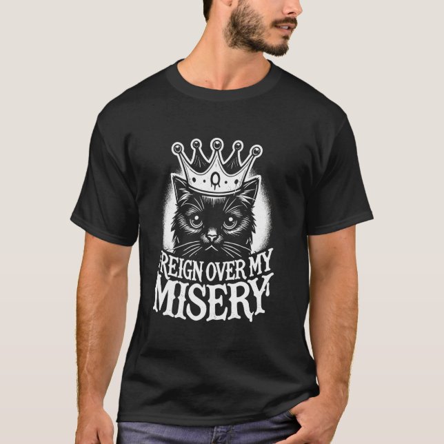 Katzenbekleidung Alternative Mode Emo Ästhetik T-Shirt (Vorderseite)