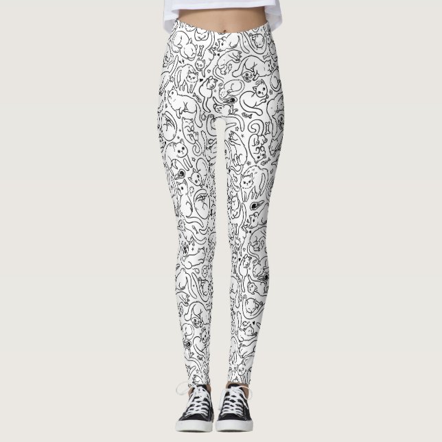 Katzenbesessen - Crazy Cat Lady Leggings (Vorderseite)