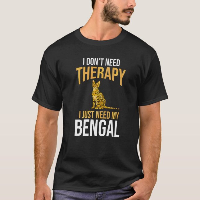 Katzenbesitzer Bengal T-Shirt (Vorderseite)