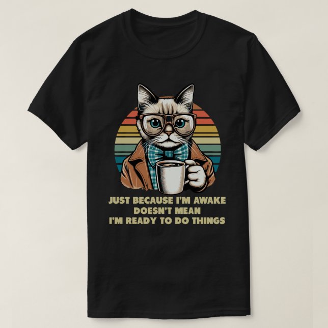 Katzenbesitzer nur weil ich Katzenjäger-Spaß Lover T-Shirt (Design vorne)