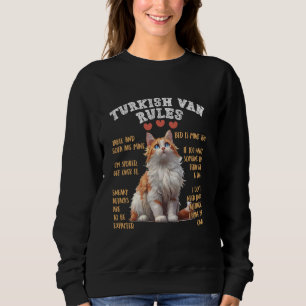 Katzenbesitzer TÜKISH VAN RULES Funny Turkish Van Sweatshirt