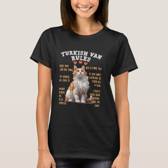 Katzenbesitzer TÜKISH VAN RULES Funny Turkish Van  T-Shirt (Vorderseite)